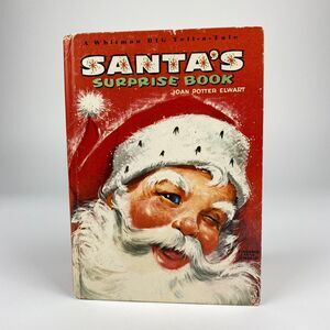 VTG 1966 Santa’s Surprise Book Whitman BIG Tell-a-Tale Joan Potter Elwart HC
